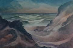 14 Abendstimmung am Meer Aquarell 1963