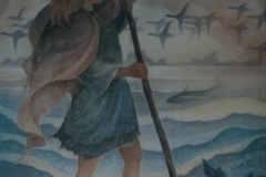18 Wattwanderer Aquarell 1983