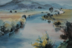 19 Frühling im Edertal Aquarell 1966