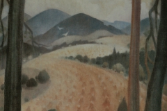 20 Landschaft mit Weizenfeld Öl 1980