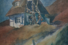 23 Fischerhaus Rantum Aquarell 1963