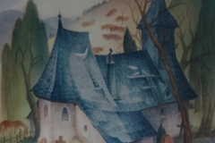 41 Kirche in Dalwigsthal Aquarell 1977