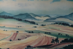71 Der Rimberg und seine sieben Brüder Aquarell 1947